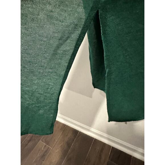 New York & Company Green Long lightweight workwear open front cardigan Size S/M - Picture 4 of 9